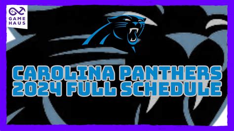 Panthers Schedule 2024-2024 - Genni Josepha