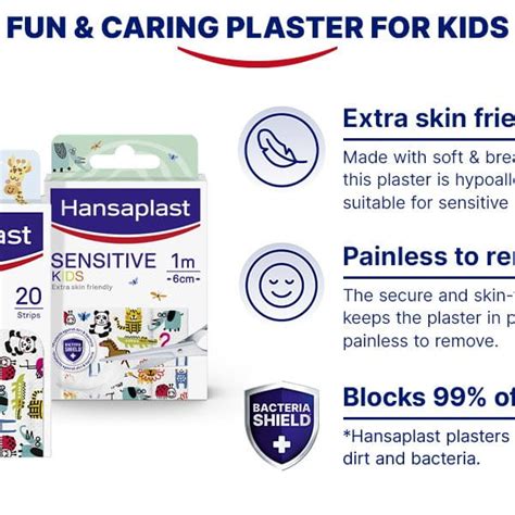 Hansaplast Sensitive Kids Plasters - Skin-friendly Wound Protection