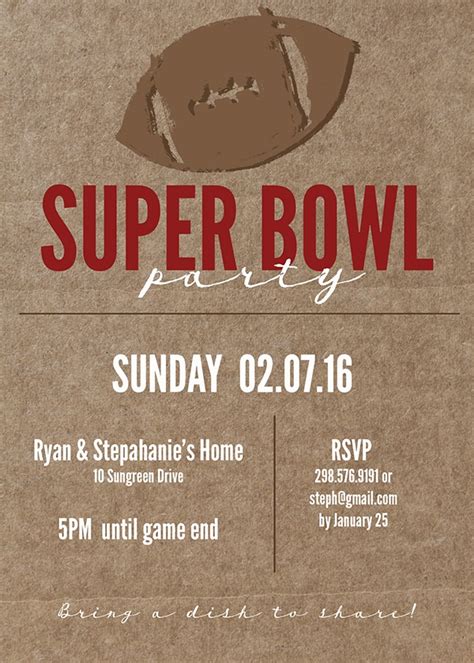 Super Bowl Printable and Invitation | Free Printable