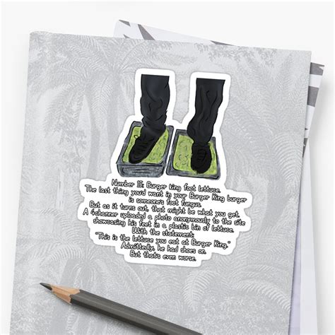 "Burger King Foot Lettuce Meme" Stickers by Barnyardy | Redbubble