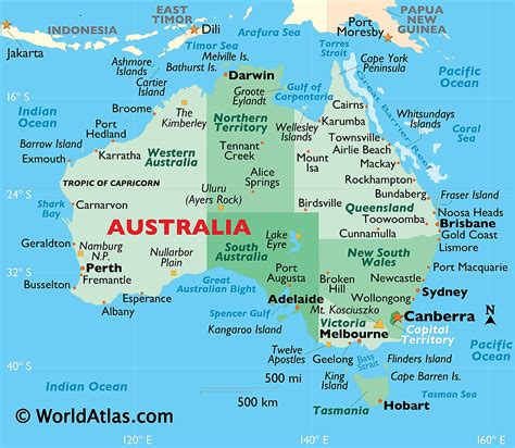 Mapas de Australia - Atlas del Mundo