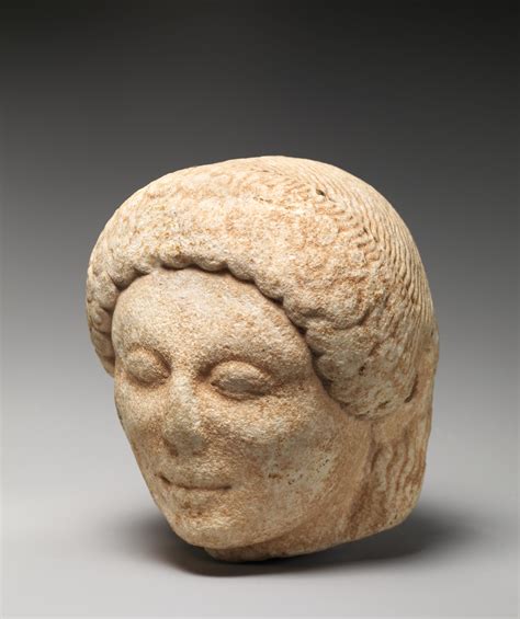 Marble head of a kouros (youth) | Greek | Archaic | The Metropolitan Museum of Art