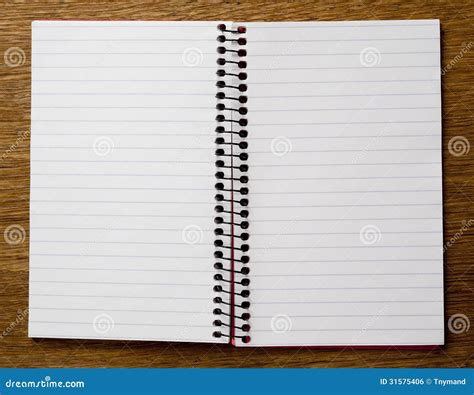 Empty Lined Paper Book stock photo. Image of binder, hand - 31575406