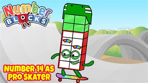 Numberblocks New Episodes - Numberblocks 14 as PRO SKATER ...