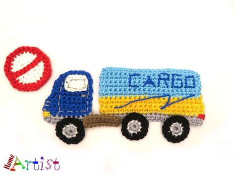 Cargo Truck Crochet Applique Pattern