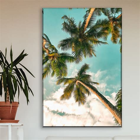 Palm Tree Wall Art Palm Tree Art Wall Decor Beach House Wall | Etsy