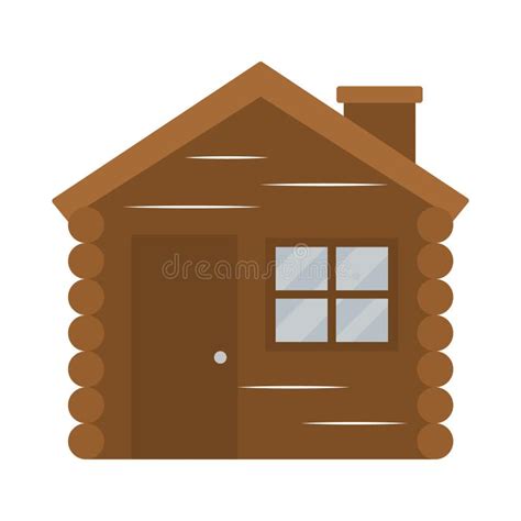 Log cabin icon stock vector. Illustration of outdoor - 273197704