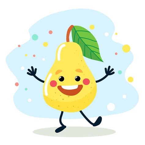 A fruit with a cheerful face. Vector illustration isolated on white background 32697646 Vector ...