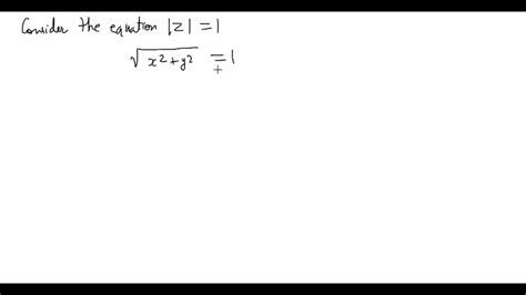 SOLVED:Solve. On a complex plane, graph |z|=1.