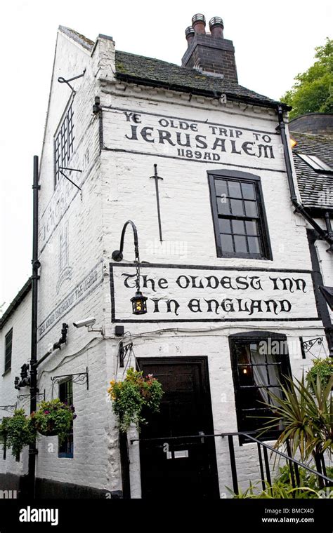 Ye Olde Trip to Jerusalem, Nottingham (12th century), the oldest pub Stock Photo, Royalty Free ...