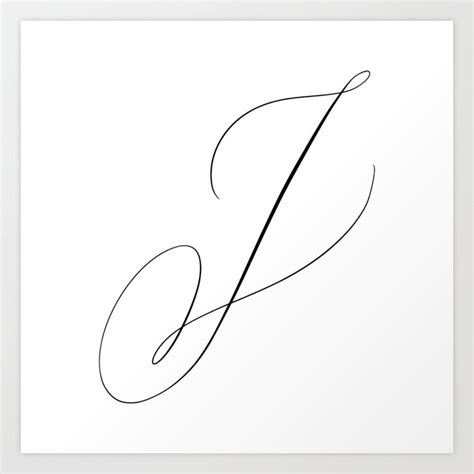 Letter J in Calligraphy. Calligraphed letter J. Handlettered J ...