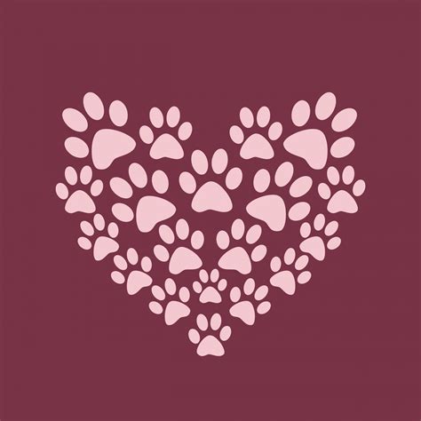 Heart Paw Print Background Free Stock Photo - Public Domain Pictures