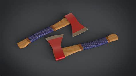 Camping Axe Game Asset 3D Model