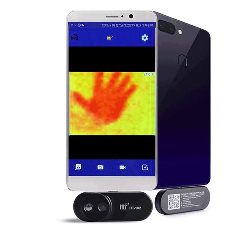 mobile phone thermal infrared imager support video and pictures recording 20 ℃ ~300 ...