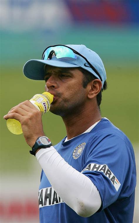 India captain Rahul Dravid ponders and drinks | ESPNcricinfo.com