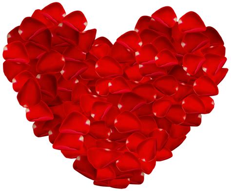 Rose Petals Heart PNG Clipart Image - Best WEB Clipart