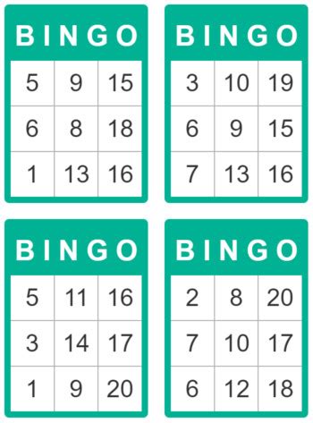 Bingo cards for kids