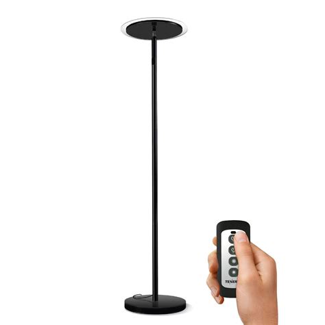 Tenergy Torchiere Dimmable LED Floor Lamp, Remote Controlled 30W (150W ...