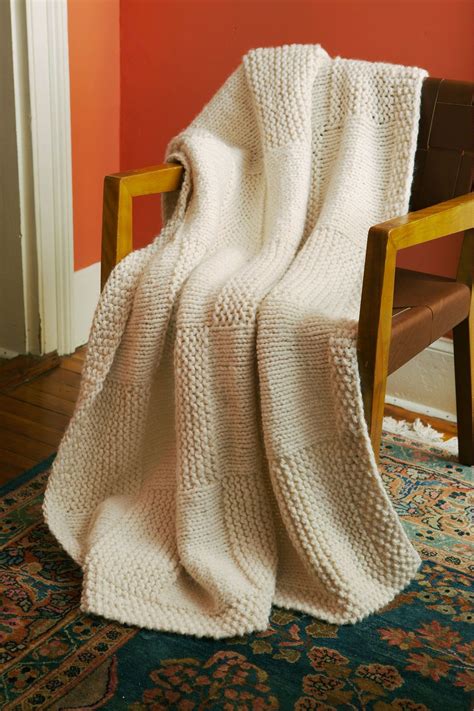 Basketweave Afghan in Lion Brand Wool-Ease Thick & Quick - 90332AD | Knitting Patterns ...