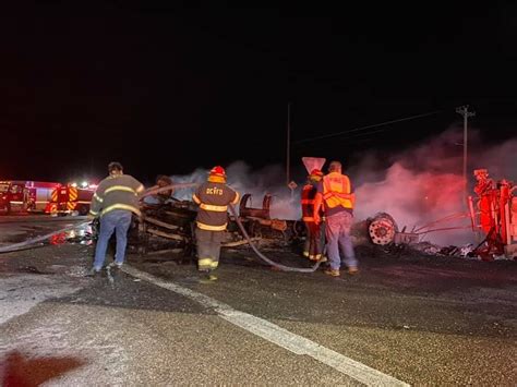 Oil tanker bursts into flames after rollover crash | WOAI