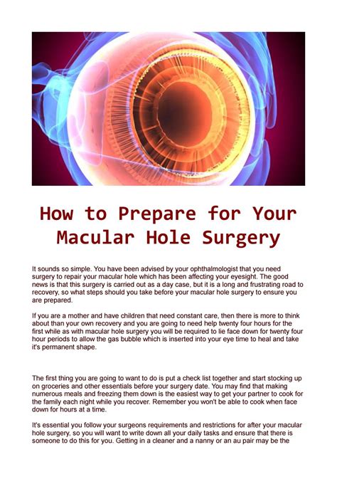 Macular Hole surgery Causes, Symptom, Treatments& More