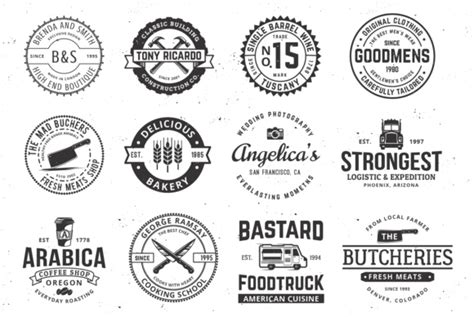 Vintage Logo Templates (Graphic) by great19 · Creative Fabrica