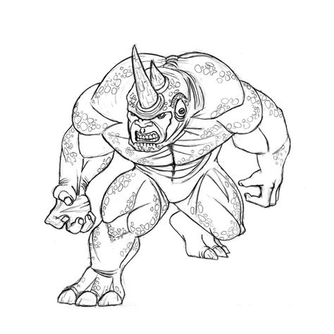 Spider Man Rhino Coloring Coloring Pages