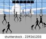Passenger Silhouettes At Airport Free Stock Photo - Public Domain Pictures