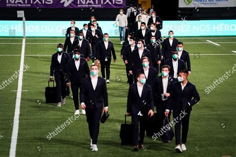 Racing 92 Players Arriving Stadium Costume Editorial Stock Photo ...