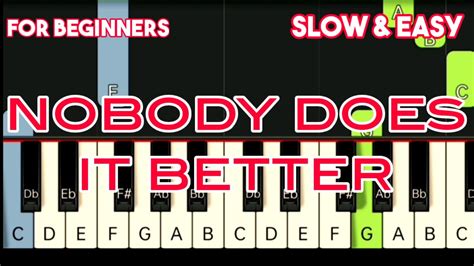 CARLY SIMON - NOBODY DOES IT BETTER | SLOW & EASY PIANO TUTORIAL - YouTube