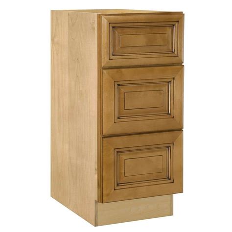 Home Decorators Collection Hallmark Assembled 15x28.5x21 in. Desk Height Base Cabinet with 3 ...