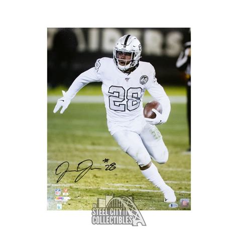 Josh Jacobs Autographed Oakland Raiders 16x20 Photo - BAS COA (White ...