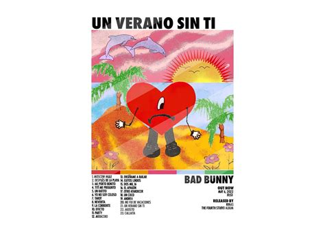 Bad Bunny Un Verano Sin Ti Track List PNG Digital Download - Etsy