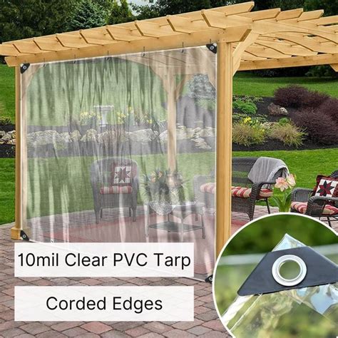 Waterproof Clear Vinyl Tarps With Grommets Outdoor Clear Curtains ...