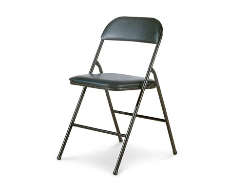 For Living Portable Vinyl Upholstered & Padded Metal Folding Chair, Black | Canadian Tire