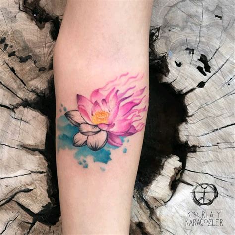 Share 75+ watercolor lotus flower tattoo - in.cdgdbentre