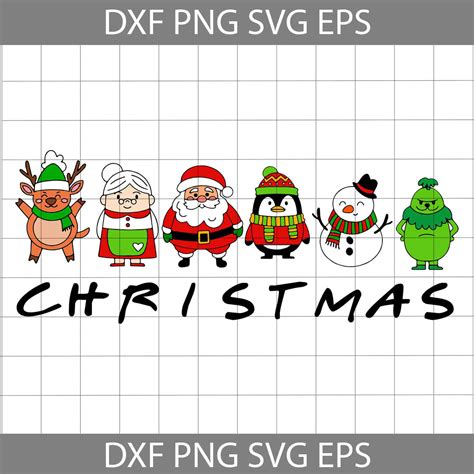 Christmas Characters Svg, Christmas Friends Svg, Stitch Christmas Svg, Merry Christmas Svg ...