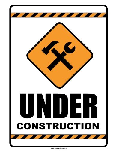 Under Construction Sign – Free Printable