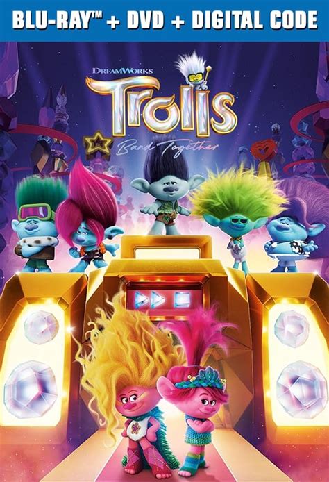 Trolls Band Together (Blu-ray + DVD + Digital) : Amazon.com.mx ...