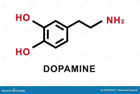 Dopamine Chemical Formula. Dopamine Chemical Molecular Structure. Vector Illustration Stock ...