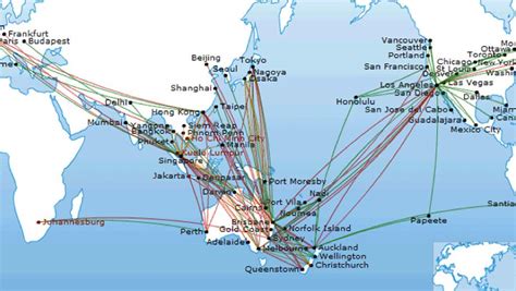 Qantas World Route Map