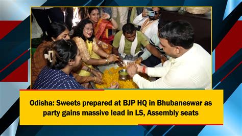 Odisha: Sweets prepared at BJP HQ in Bhubaneswar as party gains massive lead in LS, Assembly seats