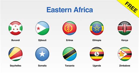 Free Set of Africa Flags Icons for your Presentations - PresoMakeover