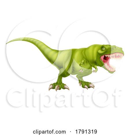 Tyrannosaurus T Rex Dinosaur Cartoon Roaring by AtStockIllustration #1791319