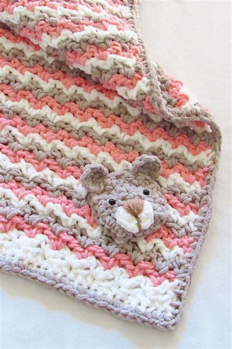 Crochet Baby Blanket Free Pattern, Baby Bear Blanket - Crochet Dreamz