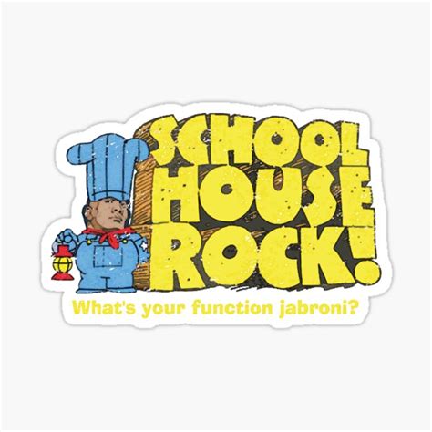 "The Rock Schoolhouse Rock Conjunction Junction " Sticker by kinHartleigh | Redbubble