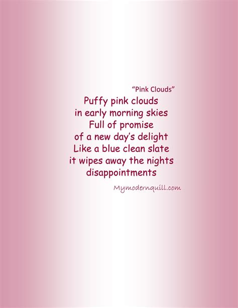 Pink Clouds | MyModernQuill Weblog