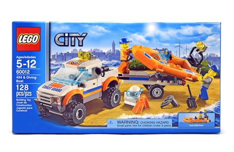 Coast Guard 4x4 & Diving Boat - LEGO set #60012-1 (NISB) (Building Sets > City > Coast Guard)