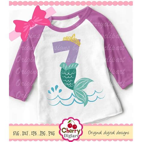 Mermaid tail number 7 SVG Dxf ,Mermaid SVG Silhouette and Cr - Inspire ...