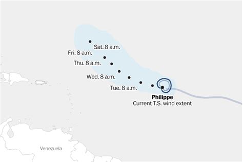 Tropical Storm Philippe tracker: Map of storm path - The Washington Post